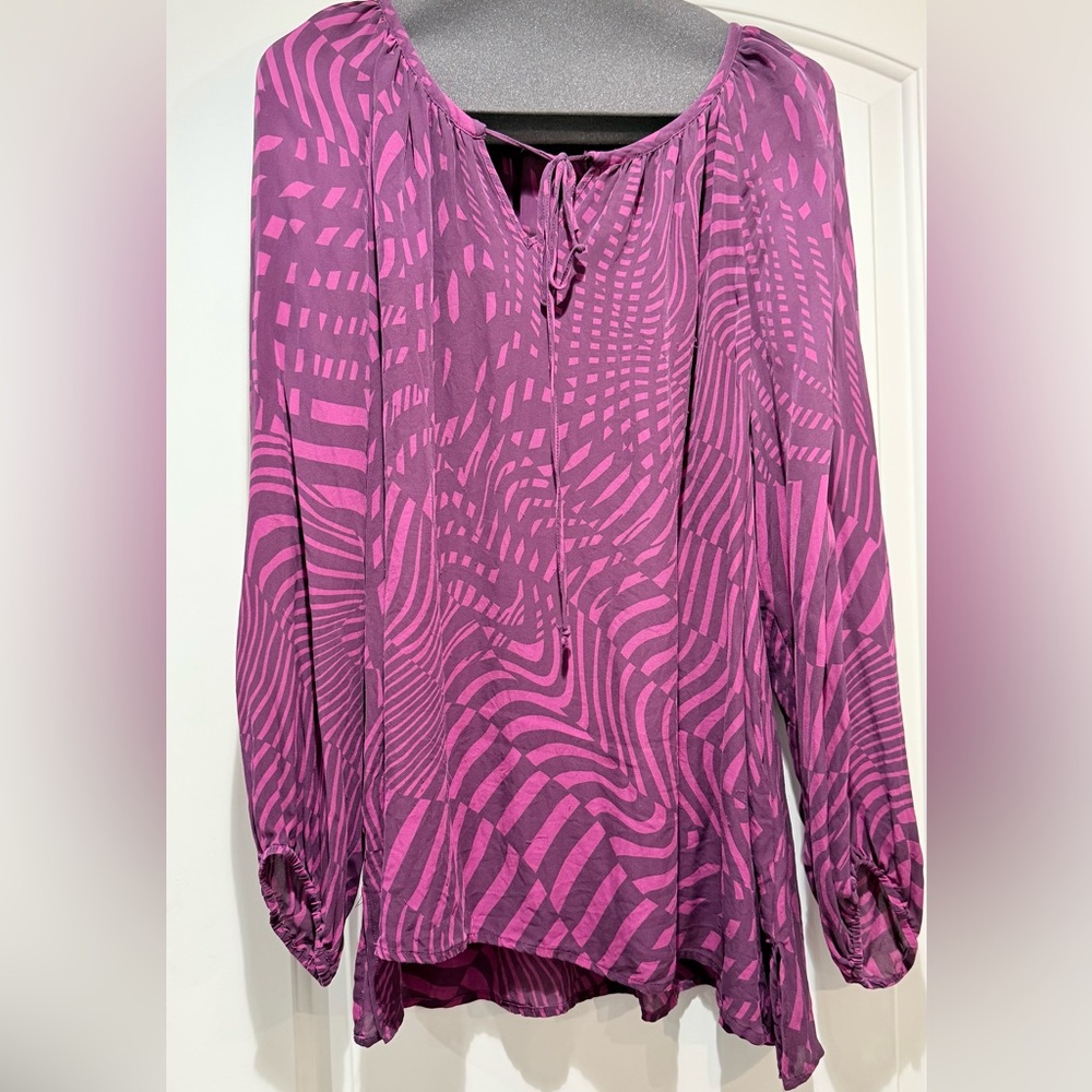 Pink Patterned Blouse